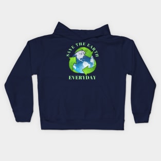 Save The Earth Everyday Ecology Environment Plant Lover Kids Hoodie